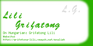 lili grifatong business card